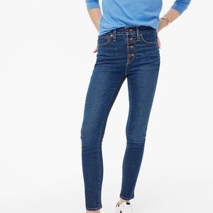 J. Crew Button Fly Dark Denim Skinny’s